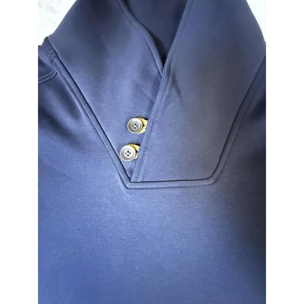 Tommy Bahama Men’s Pullover Navy Blue Shawl Button Neck XL - Picture 4 of 7